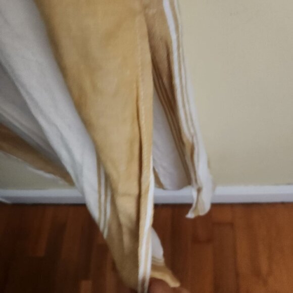 Thread & Supply Tan Ivory Striped Linen Blend Sleeveless Midi Maxi Dress Size S - Picture 6 of 9